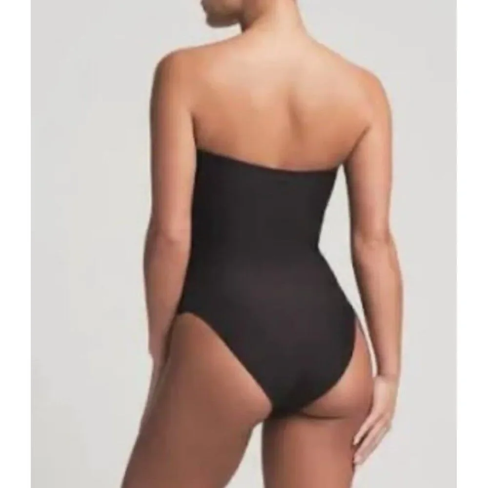SIGNATURE SWIM STRAPLESS ONE PIECE Onyx Small